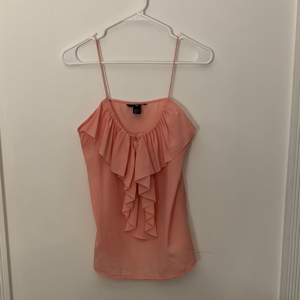 H&M Pink Ruffled Camisole